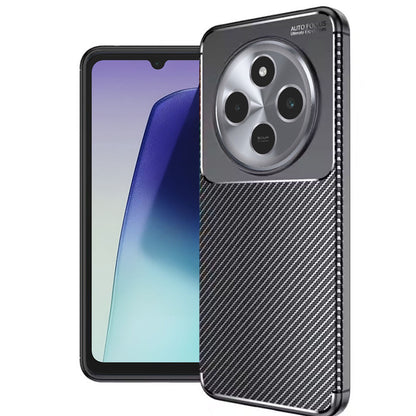 Deksel for Xiaomi Poco C75 / Redmi 14C, Techsuit, CarbonFiber, Svart