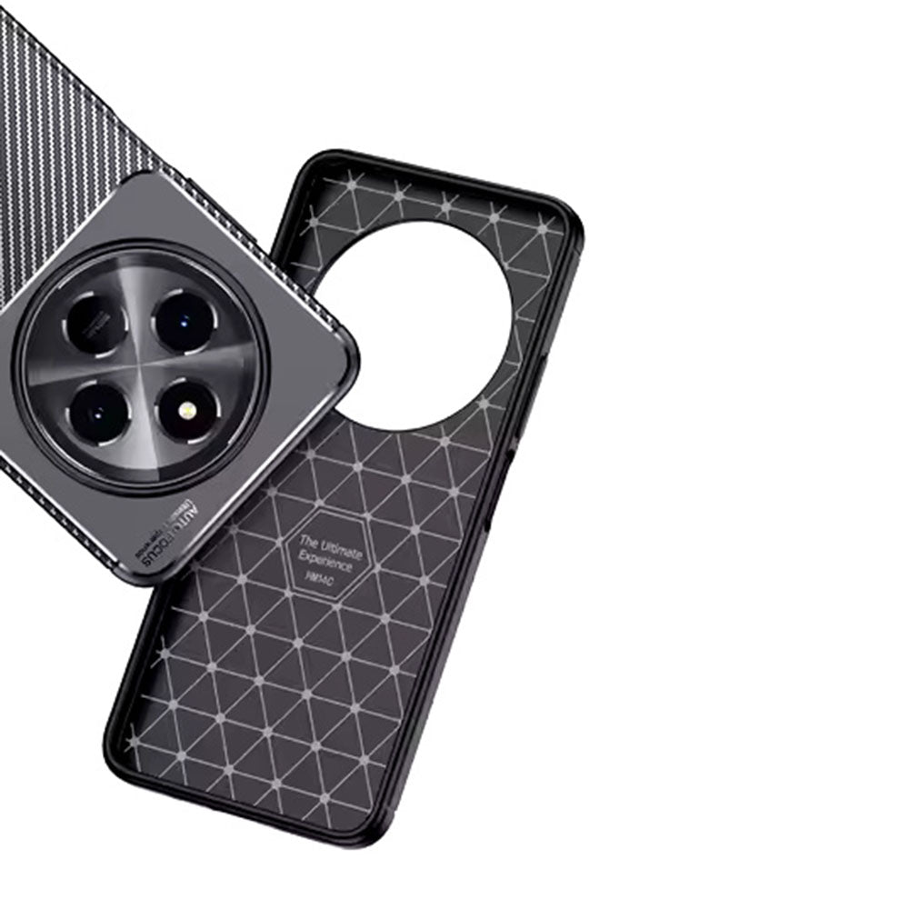 Deksel for Xiaomi Poco C75 / Redmi 14C, Techsuit, CarbonFiber, Svart