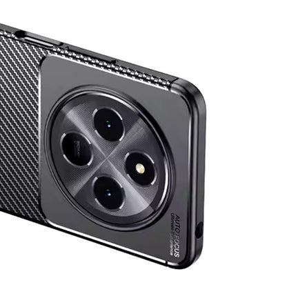 Deksel for Xiaomi Poco C75 / Redmi 14C, Techsuit, CarbonFiber, Svart