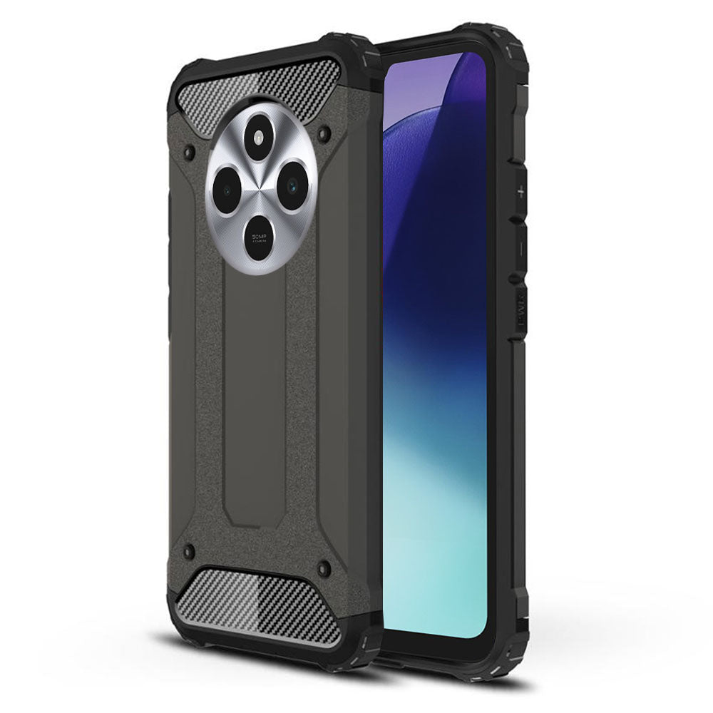 Deksel for Xiaomi Poco C75 / Redmi 14C, Techsuit, Hybrid Armor, Svart