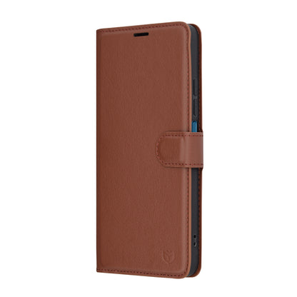 Deksel for Xiaomi Poco C75 / Redmi 14C, Techsuit, Leather Folio, Brun