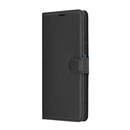 Deksel for Xiaomi Poco C75 / Redmi 14C, Techsuit, Leather Folio, Svart