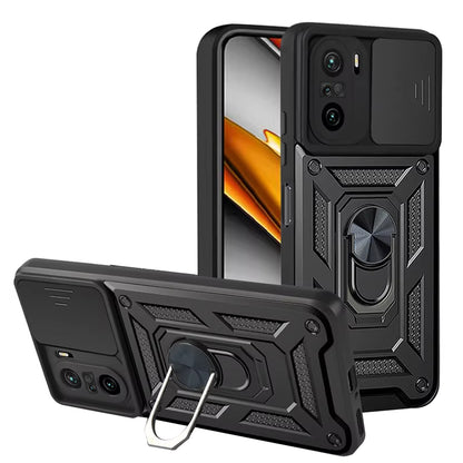 Deksel for Xiaomi Poco F3 / Mi 11i, Techsuit, CamShield, Svart