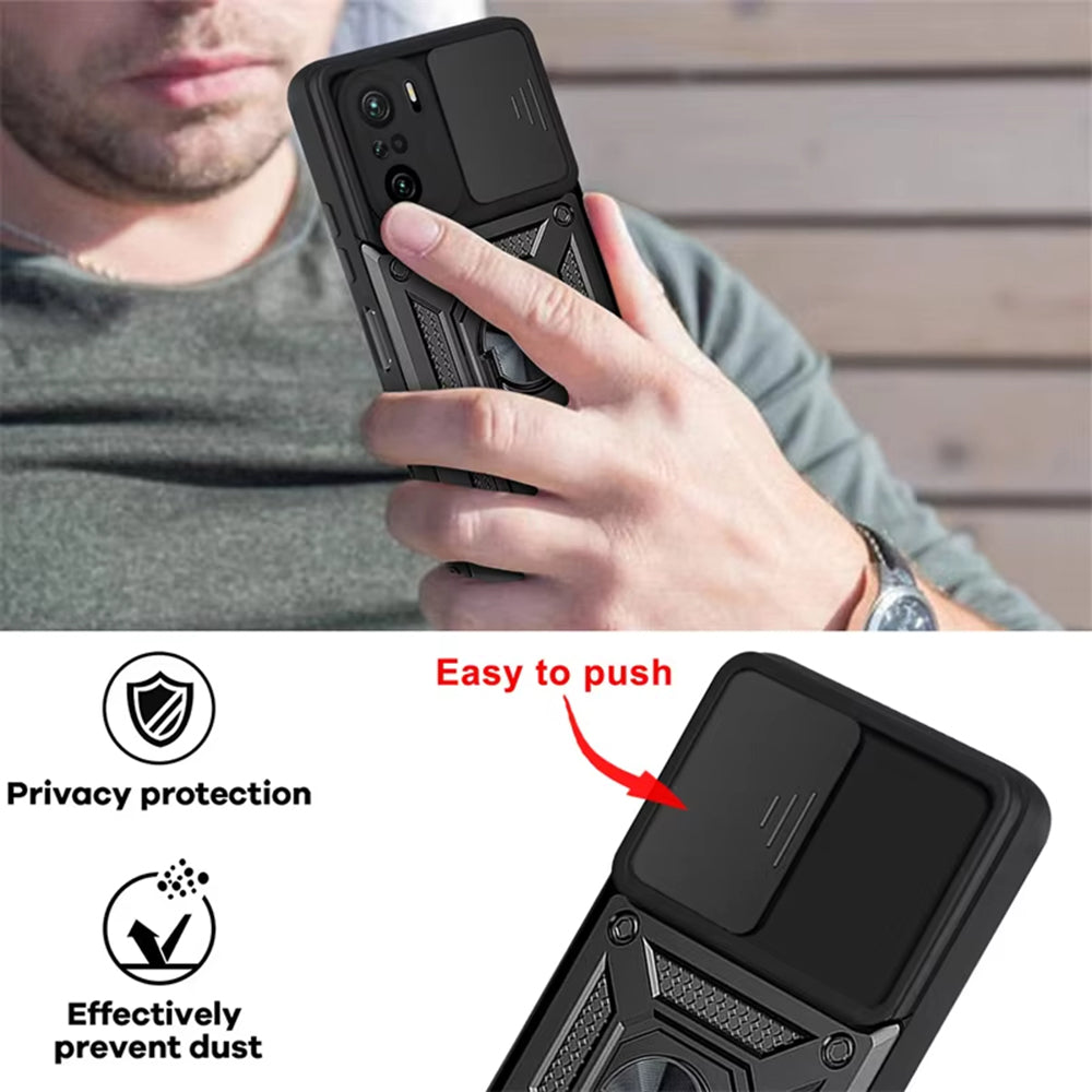 Deksel for Xiaomi Poco F3 / Mi 11i, Techsuit, CamShield, Svart