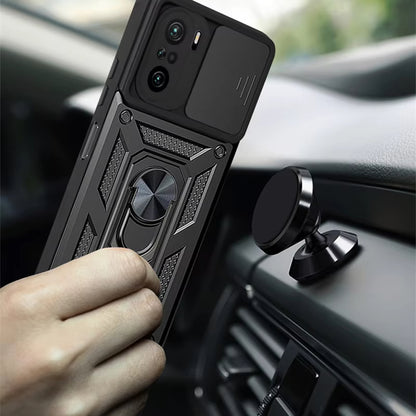 Deksel for Xiaomi Poco F3 / Mi 11i, Techsuit, CamShield, Svart