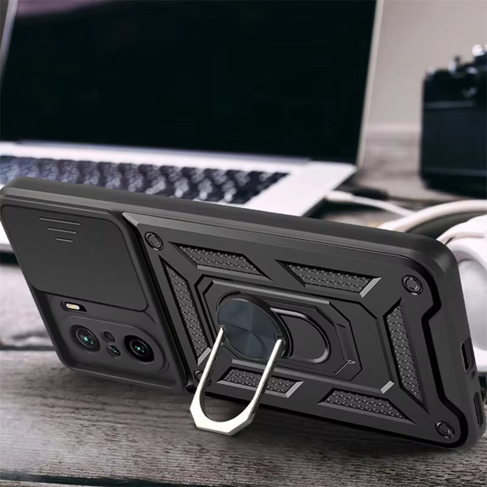 Deksel for Xiaomi Poco F3 / Mi 11i, Techsuit, CamShield, Svart