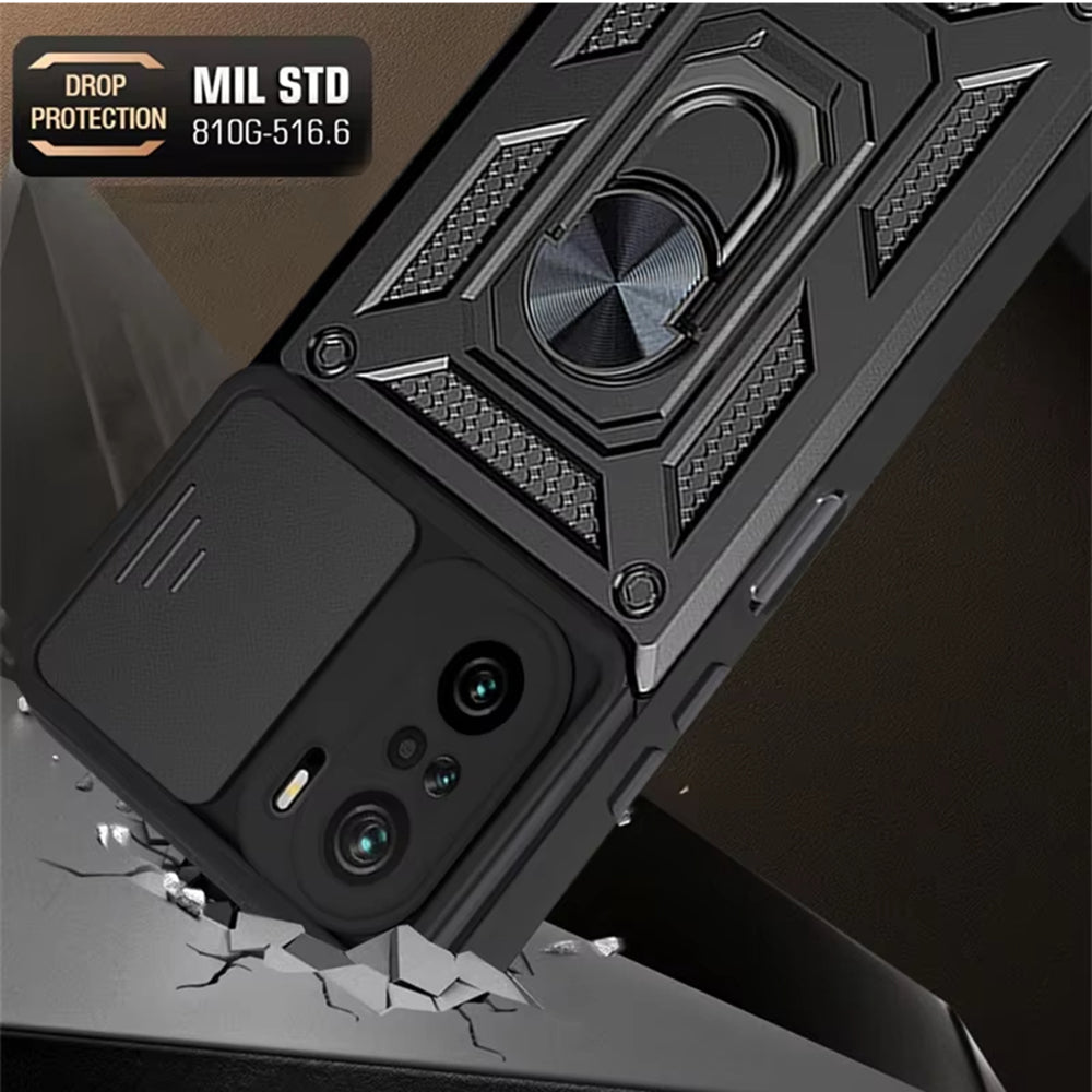 Deksel for Xiaomi Poco F3 / Mi 11i, Techsuit, CamShield, Svart