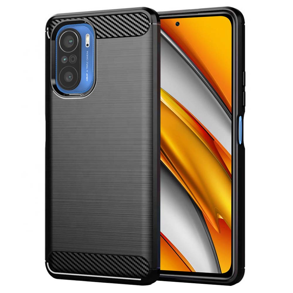 Deksel til Xiaomi Poco F3 / Mi 11i, Techsuit, Karbon, Svart