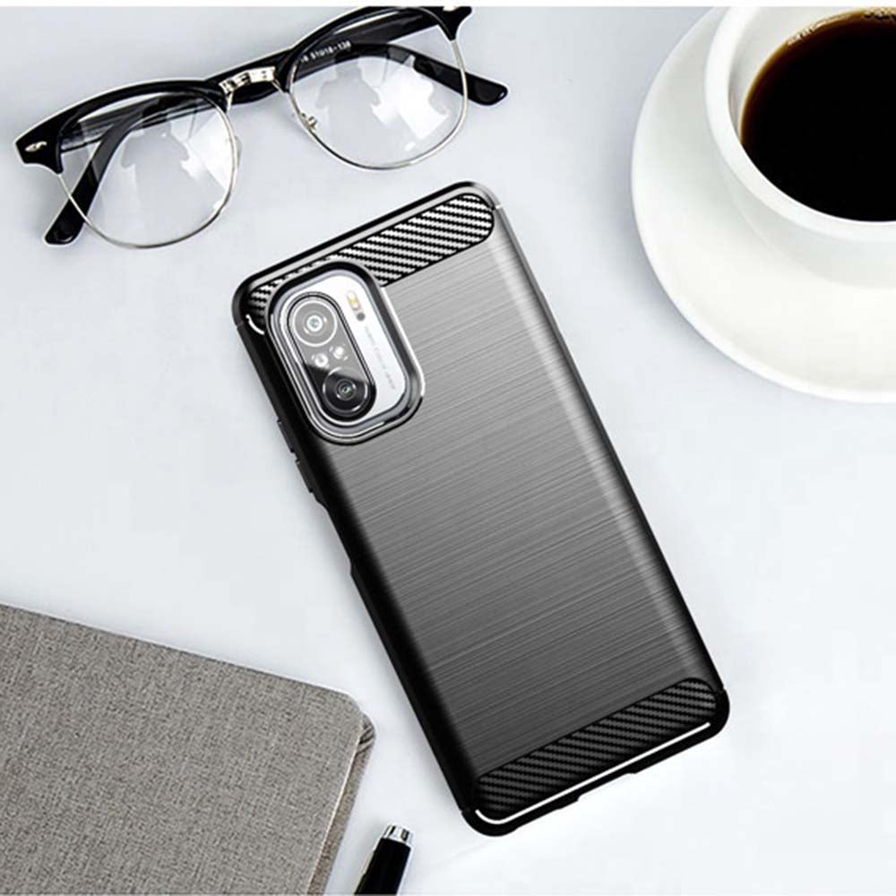 Deksel til Xiaomi Poco F3 / Mi 11i, Techsuit, Karbon, Svart