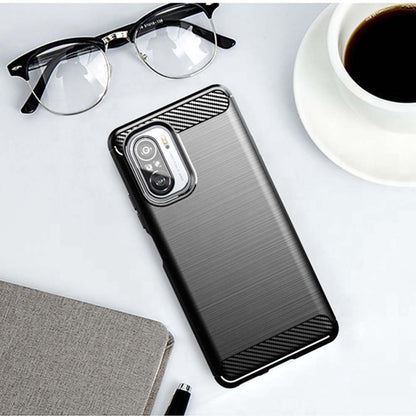 Deksel til Xiaomi Poco F3 / Mi 11i, Techsuit, Karbon, Svart