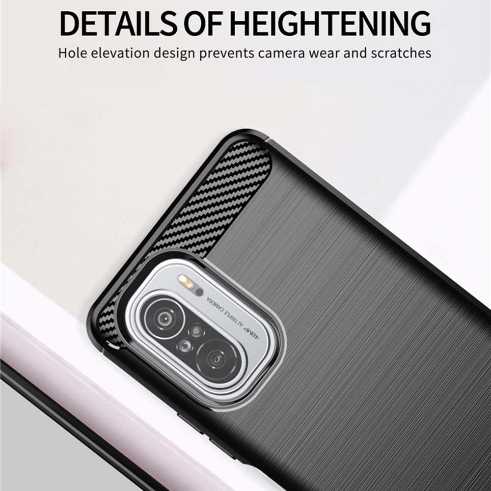 Deksel til Xiaomi Poco F3 / Mi 11i, Techsuit, Karbon, Svart