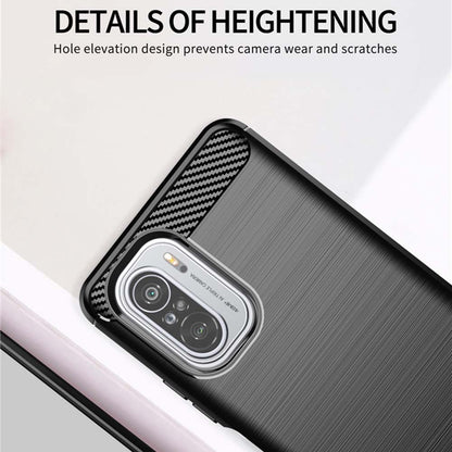 Deksel til Xiaomi Poco F3 / Mi 11i, Techsuit, Karbon, Svart