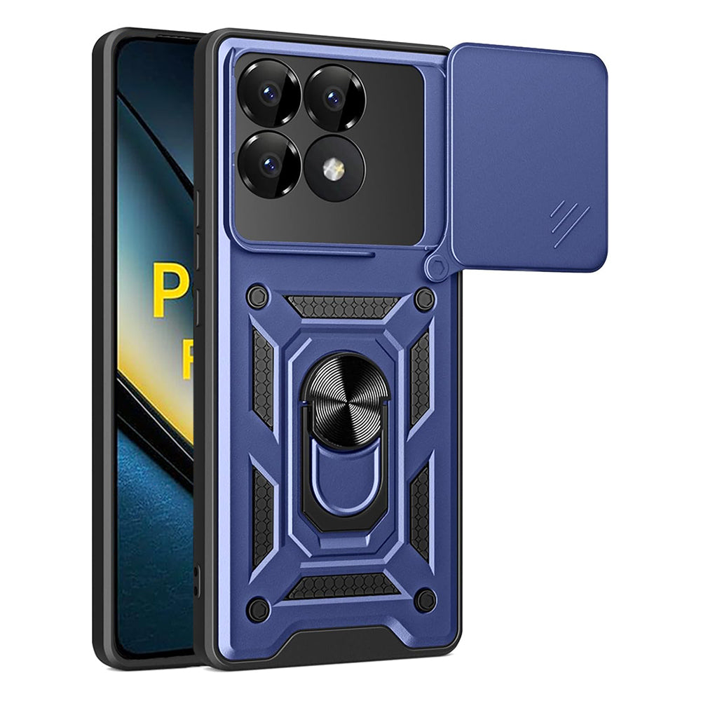 Deksel til Xiaomi Poco F6 Pro, Techsuit, CamShield, Blå