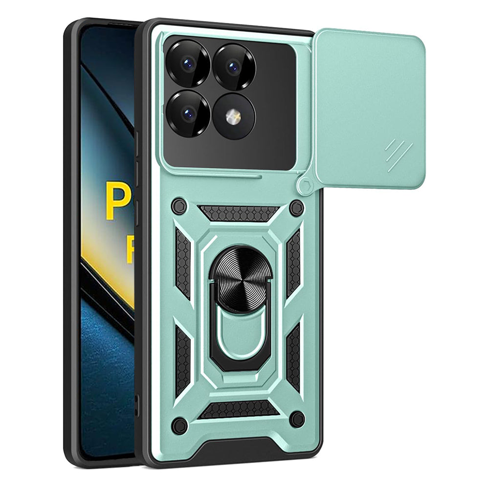Deksel til Xiaomi Poco F6 Pro, Techsuit, CamShield, Grønn