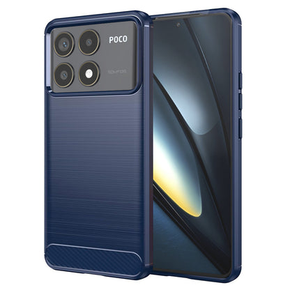 Deksel til Xiaomi Poco F6 Pro, Techsuit, Karbon, Blå