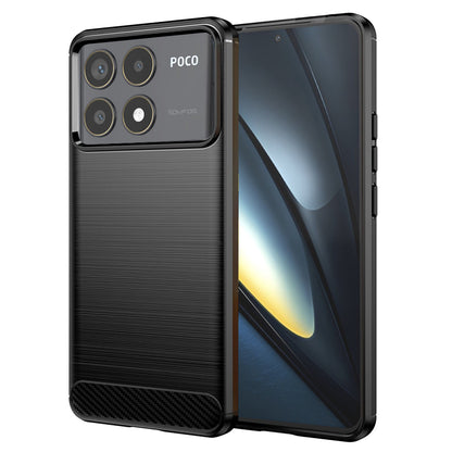 Deksel til Xiaomi Poco F6 Pro, Techsuit, Karbon, Svart