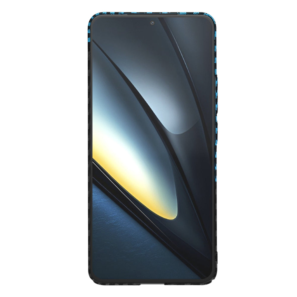 Deksel til Xiaomi Poco F6 Pro, Techsuit, Carbonite FiberShell, Svart Bleu