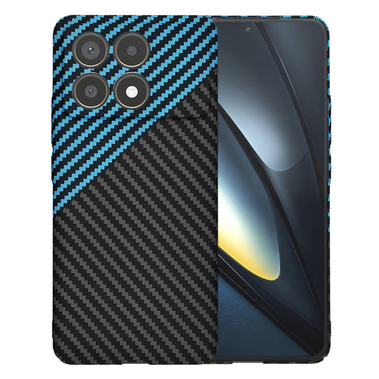 Deksel til Xiaomi Poco F6 Pro, Techsuit, Carbonite FiberShell, Svart Bleu