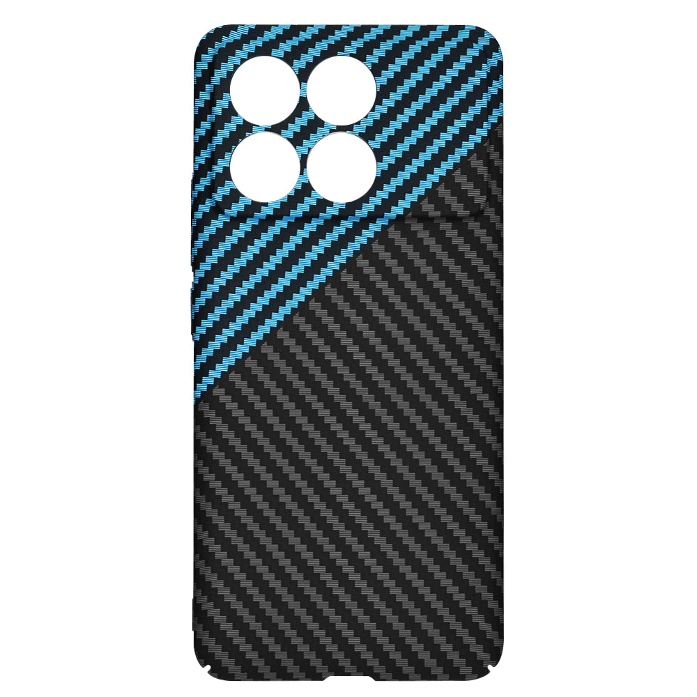 Deksel til Xiaomi Poco F6 Pro, Techsuit, Carbonite FiberShell, Svart Bleu