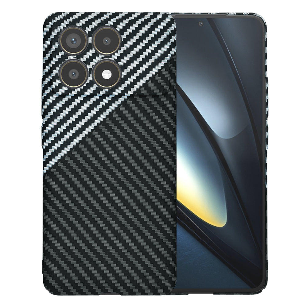 Deksel for Xiaomi Poco F6 Pro, Techsuit, Carbonite FiberShell, Svart Grå