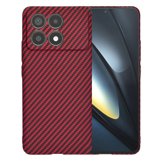 Deksel til Xiaomi Poco F6 Pro, Techsuit, Carbonite FiberShell, Rød