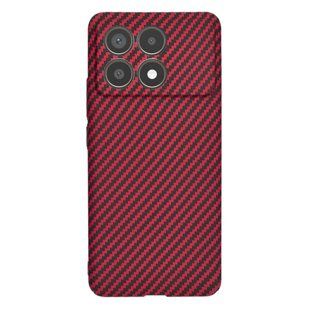 Deksel til Xiaomi Poco F6 Pro, Techsuit, Carbonite FiberShell, Rød