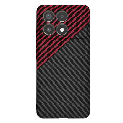 Deksel for Xiaomi Poco F6 Pro, Techsuit, Carbonite FiberShell, Svart Rød