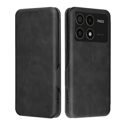 Deksel for Xiaomi Poco F6 Pro, Techsuit, Safe Wallet Plus, Svart