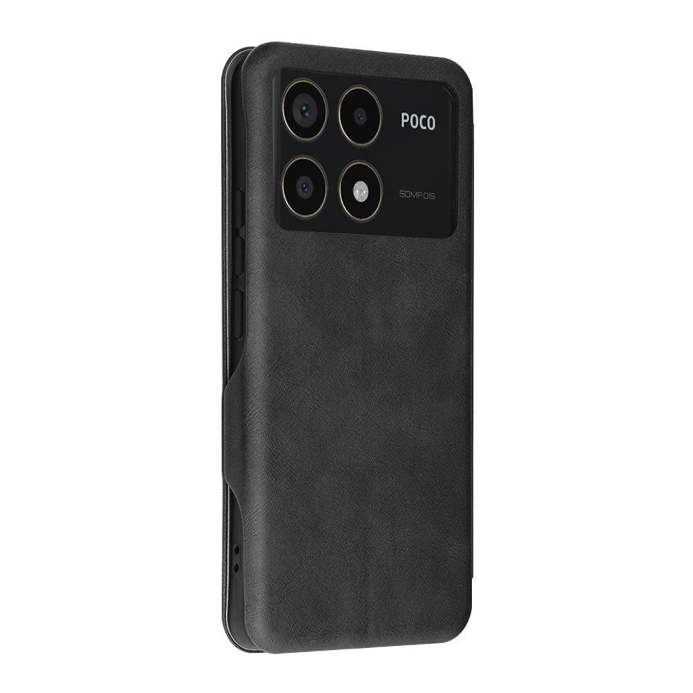 Deksel for Xiaomi Poco F6 Pro, Techsuit, Safe Wallet Plus, Svart