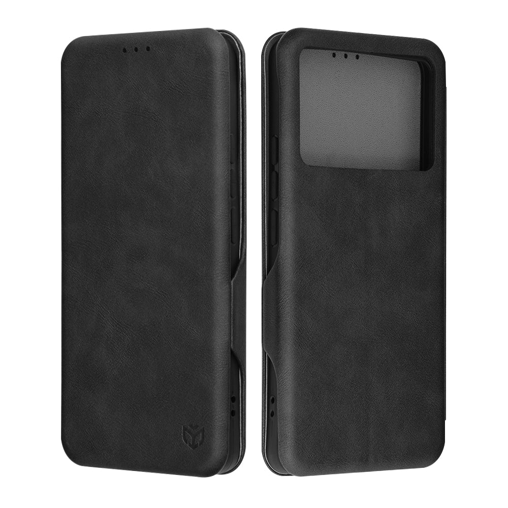 Deksel for Xiaomi Poco F6 Pro, Techsuit, Safe Wallet Plus, Svart