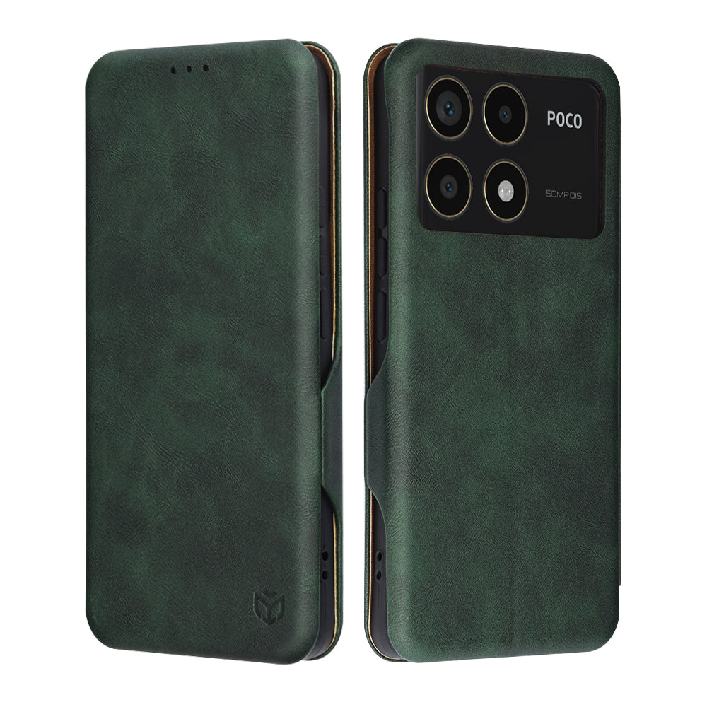 Deksel til Xiaomi Poco F6 Pro, Techsuit, Safe Wallet Plus, Grønn