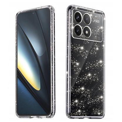 Deksel for Xiaomi Poco F6 Pro, Techsuit, SparkleSkin, Transparent
