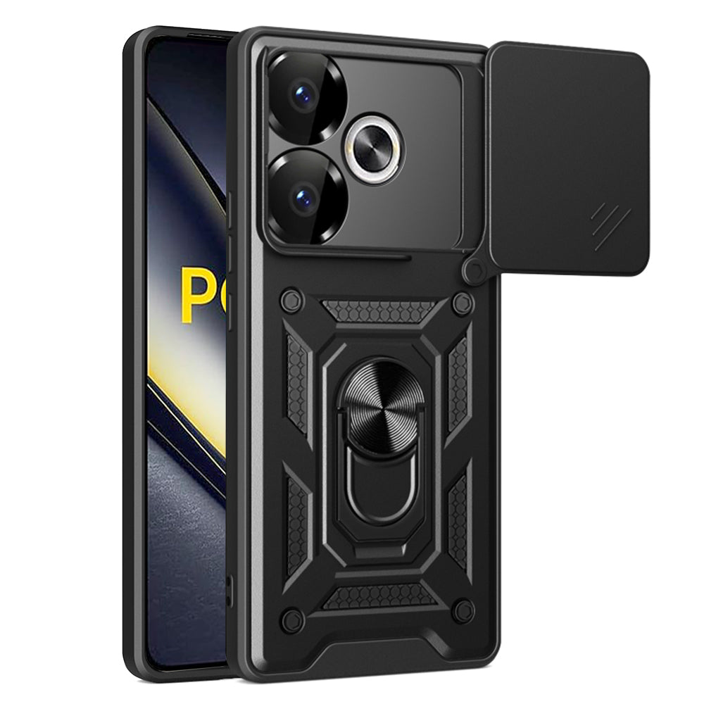 Deksel til Xiaomi Poco F6, Techsuit, CamShield, Svart