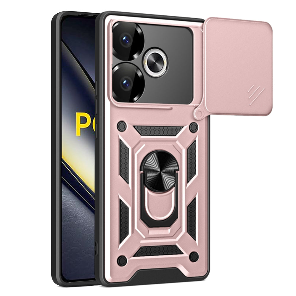 Deksel til Xiaomi Poco F6, Techsuit, CamShield, Rosa