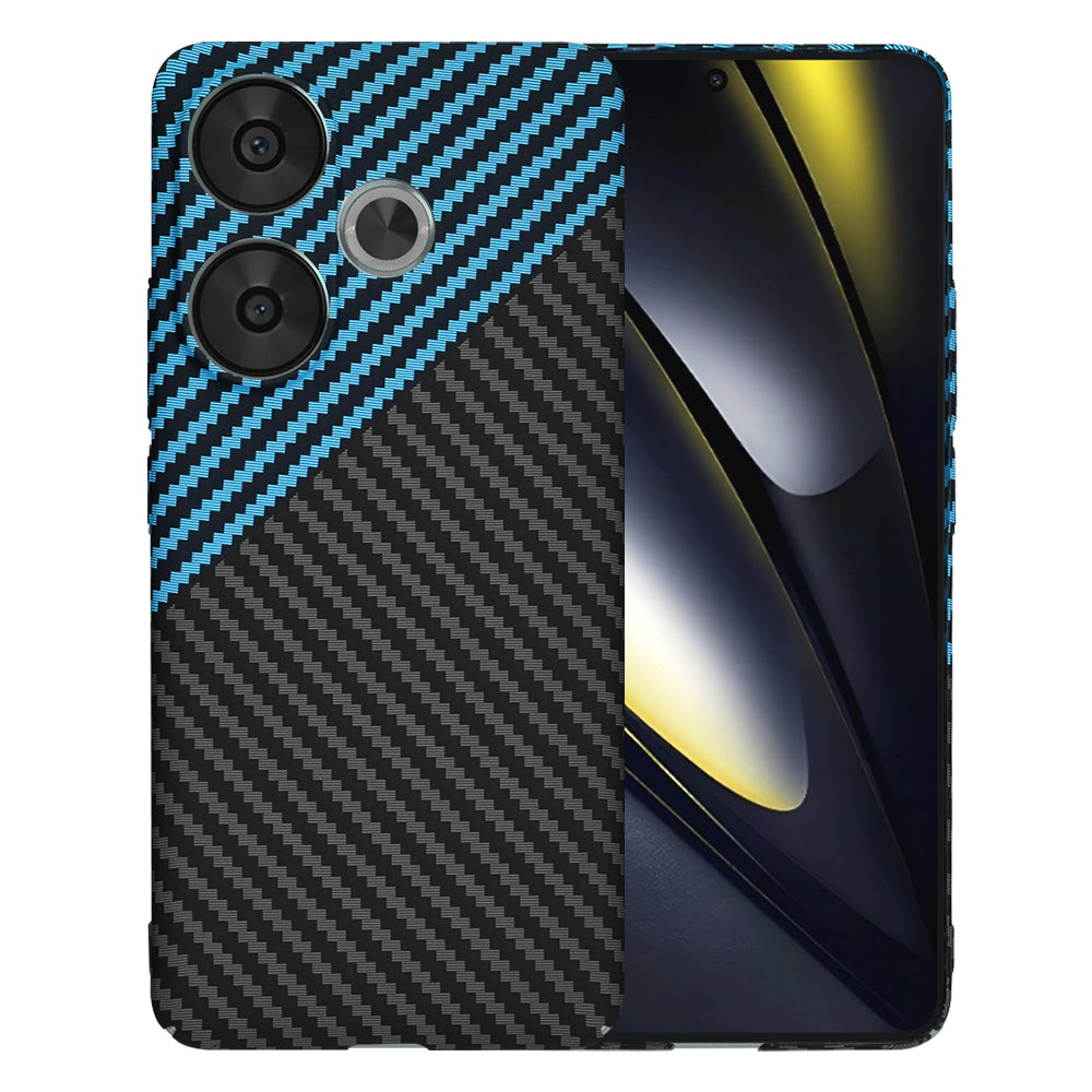 Deksel for Xiaomi Poco F6, Techsuit, Carbonite FiberShell, Blå