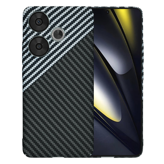 Deksel til Xiaomi Poco F6, Techsuit, Carbonite FiberShell, Svart Grå