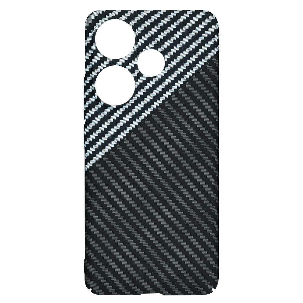 Deksel til Xiaomi Poco F6, Techsuit, Carbonite FiberShell, Svart Grå