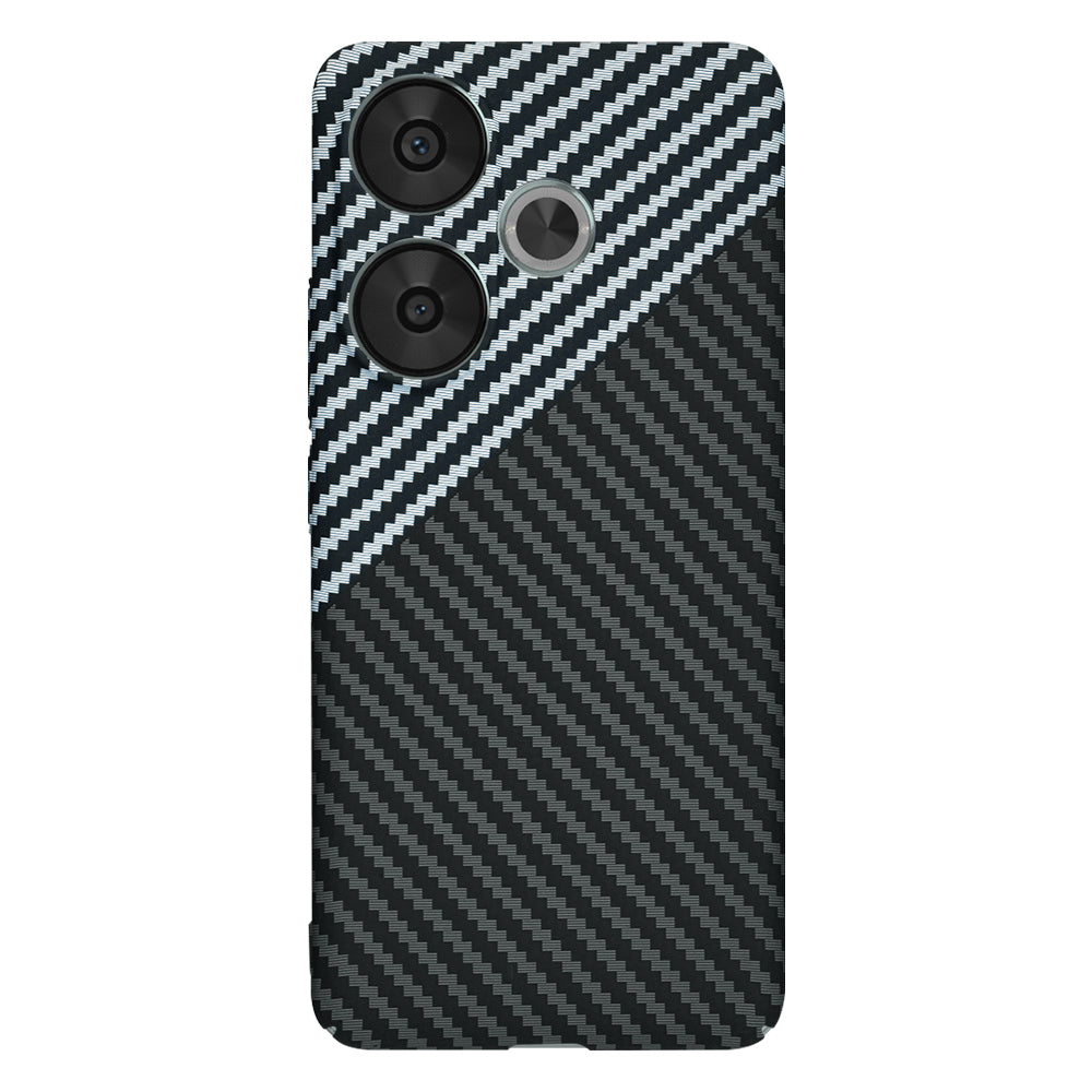 Deksel til Xiaomi Poco F6, Techsuit, Carbonite FiberShell, Svart Grå
