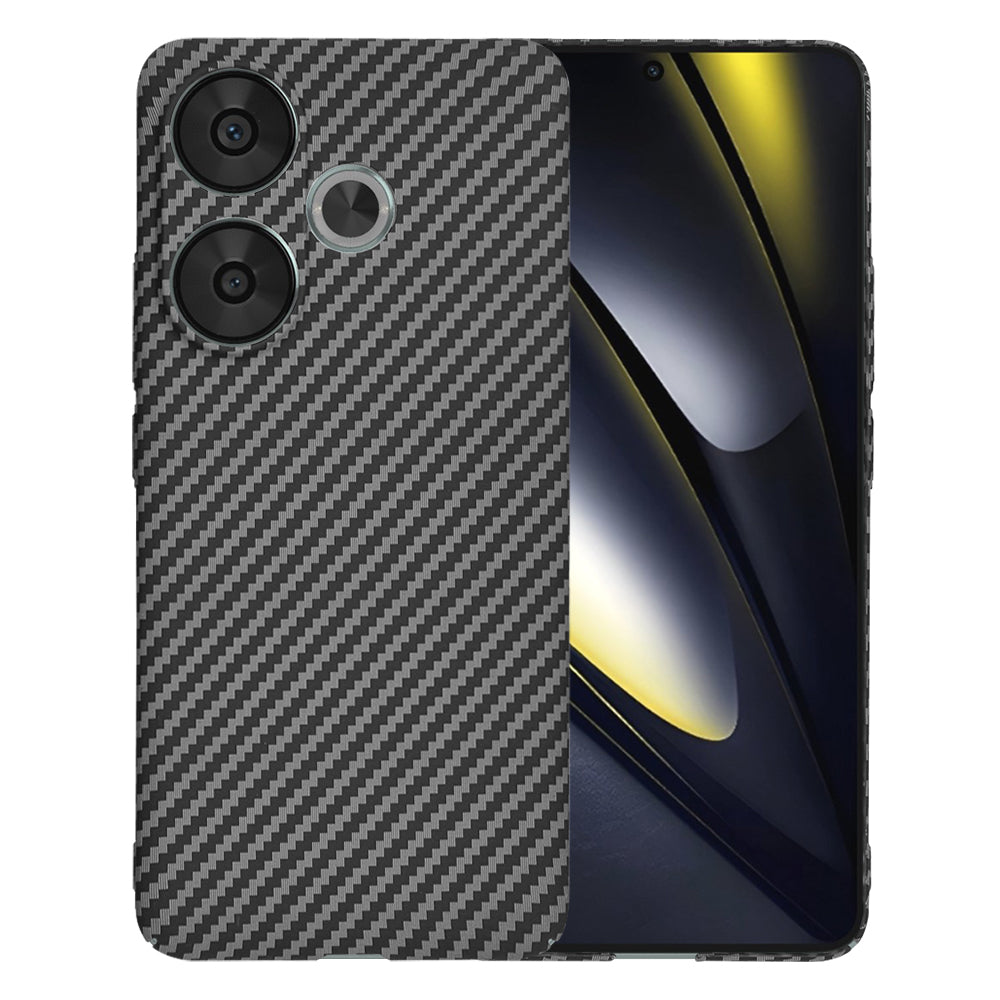 Deksel til Xiaomi Poco F6, Techsuit, Carbonite FiberShell, Svart