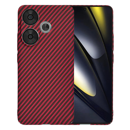 Deksel til Xiaomi Poco F6, Techsuit, Carbonite FiberShell, Rød