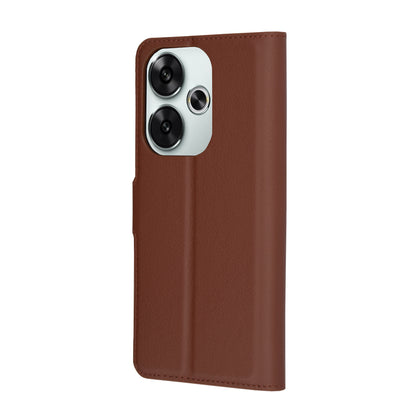 Deksel for Xiaomi Poco F6, Techsuit, Leather Folio, Brun