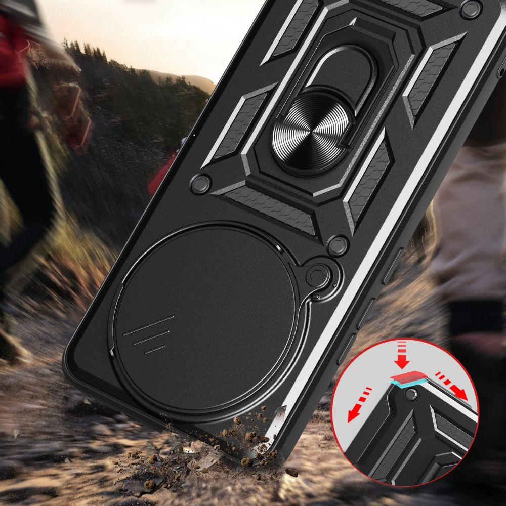 Deksel til Xiaomi Poco F7 Pro, Techsuit, CamShield, Svart