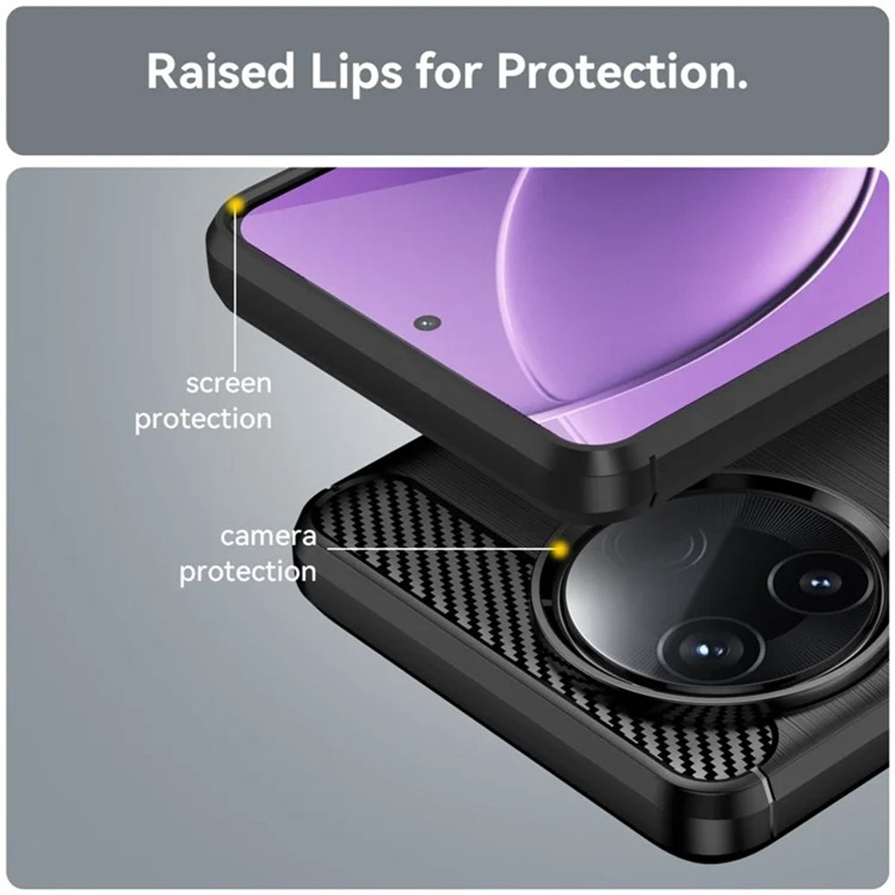 Deksel til Xiaomi Poco F7 Pro, Techsuit, Karbon, Svart