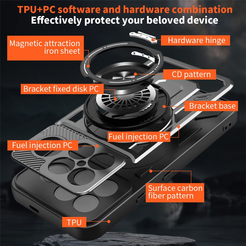 Deksel for Xiaomi Poco F8 Ultra, Techsuit, RuggedCam, Svart
