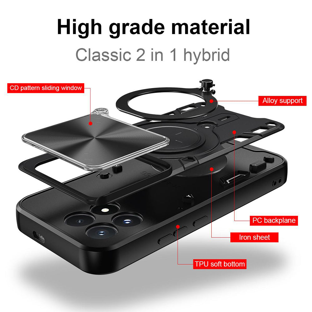 Deksel til Xiaomi Poco F9 Pro, Techsuit, CamGuard Pro, svart