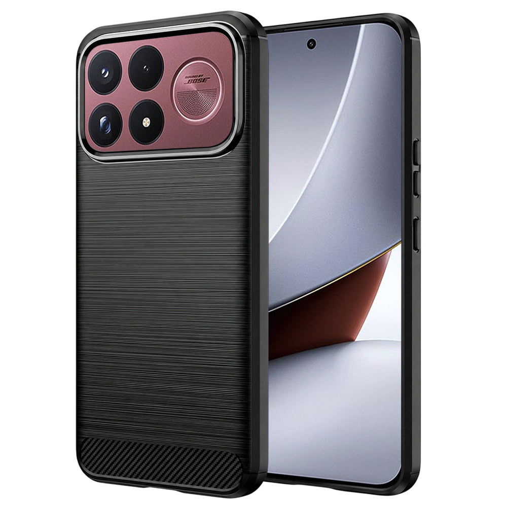Deksel til Xiaomi Poco F9 Ultra, Techsuit, karbon, svart