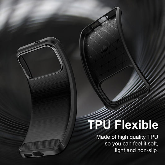 Deksel til Xiaomi Poco F9 Ultra, Techsuit, karbon, svart