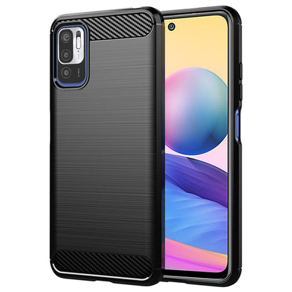Deksel til Xiaomi Poco M3 Pro 5G / Redmi Note 10 5G, Techsuit, Karbon, Svart