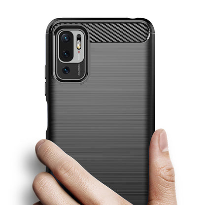 Deksel til Xiaomi Poco M3 Pro 5G / Redmi Note 10 5G, Techsuit, Karbon, Svart