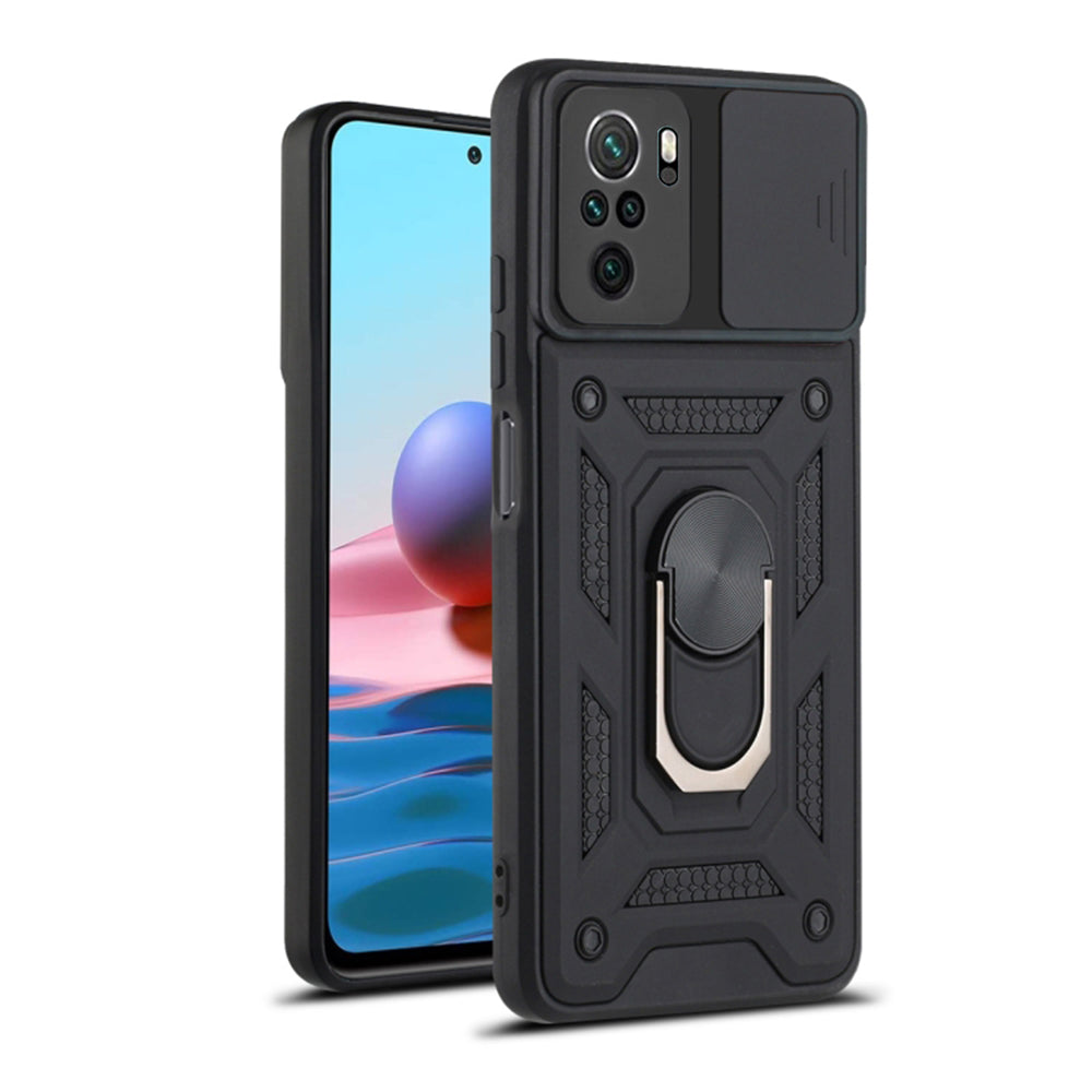 Deksel for Xiaomi Poco M5s / Redmi Note 10S / Note 10, Techsuit, CamShield, Svart